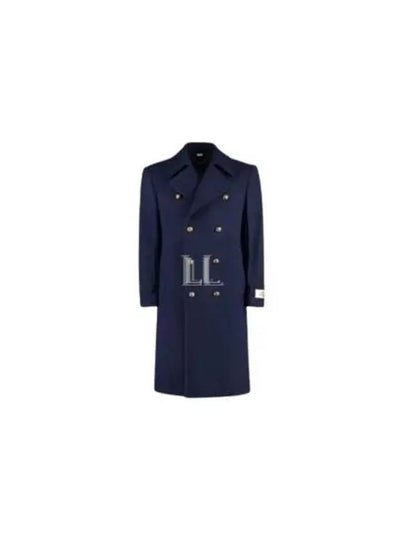 Felt Wool Double Coat Dark Navy - GUCCI - BALAAN 2