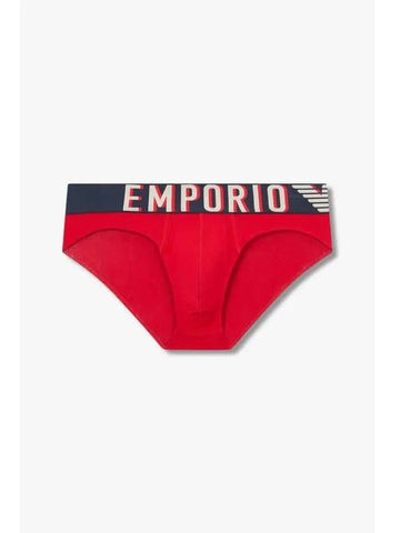 UNDERWEAR Men s Wide Logo Banding Briefs Red - EMPORIO ARMANI - BALAAN 1