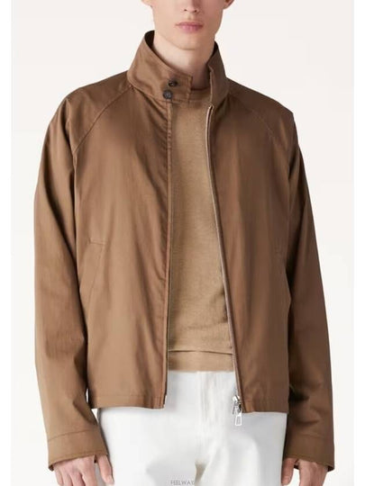 Taga Twill Cotton Zip-Up Jacket Brown - LORO PIANA - BALAAN 2