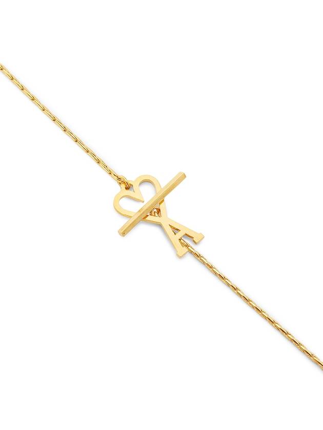 Heart Logo Chain Metal Necklace Gold - AMI - BALAAN 4