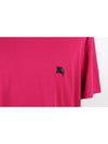 Embroidered Logo Short Sleeve Tee Pink XL - BURBERRY - BALAAN 2