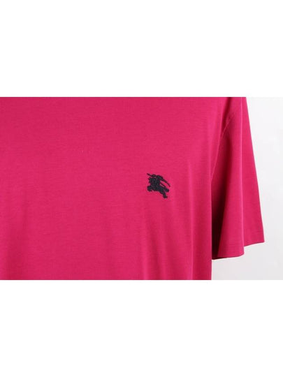 Embroidered Logo Short Sleeve Tee Pink XL - BURBERRY - BALAAN 2