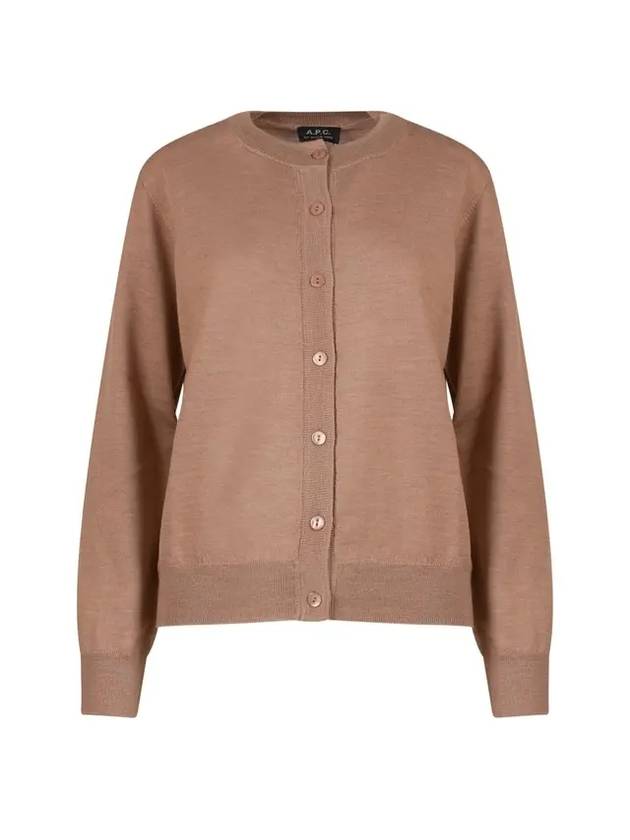 Marine Wool Cardigan Brown - A.P.C. - BALAAN 1