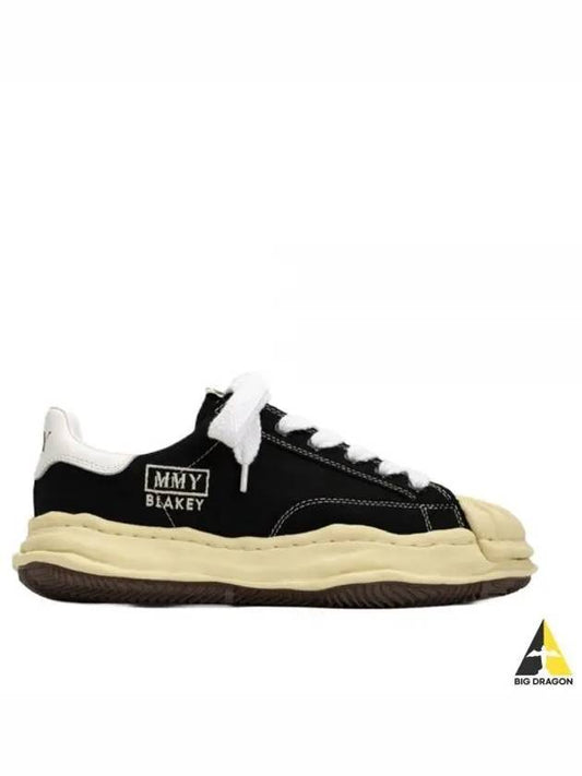 MAISON Blakey VL OG sole canvas low-top sneakers black - MIHARA YASUHIRO - BALAAN 2