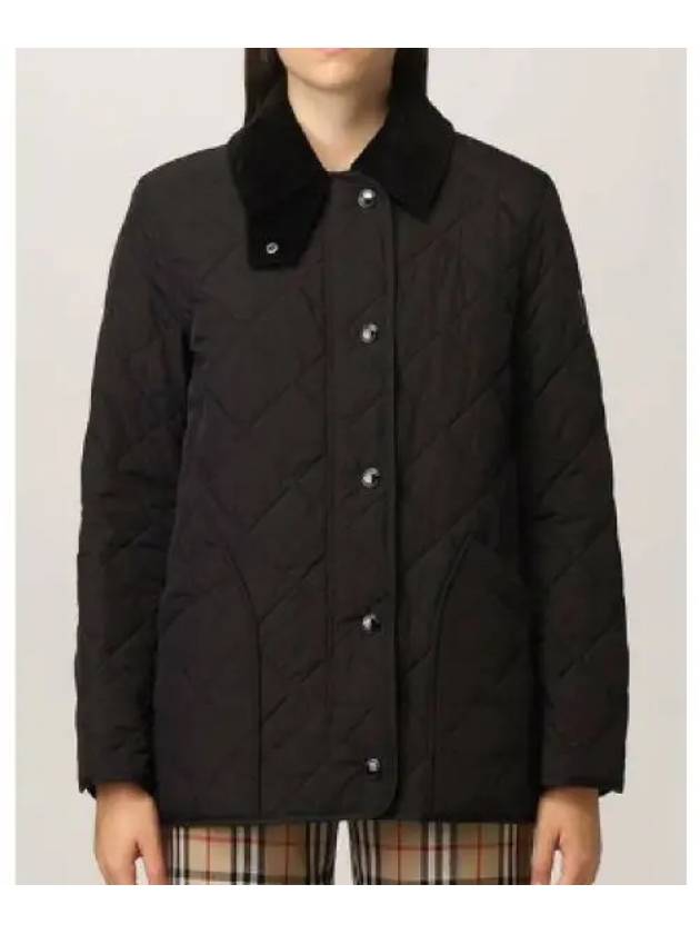 Diamond Quilted Thermoregulated Barn Jacket Black - BURBERRY - BALAAN 2