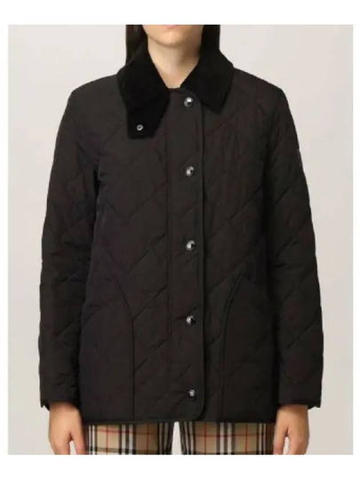 Diamond Quilted Thermoregulated Barn Jacket Black - BURBERRY - BALAAN 2