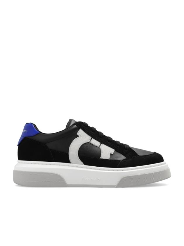 Gancini Outline Low-Top Sneakers Black - SALVATORE FERRAGAMO - BALAAN 2