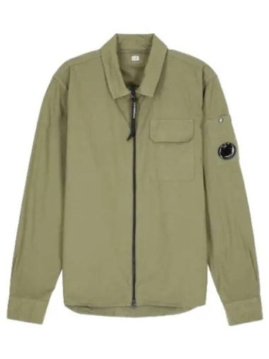 Lens Waffen Gabardine Shirt Khaki - CP COMPANY - BALAAN 1