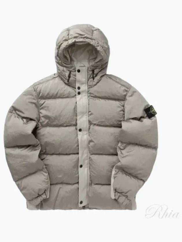 41419 Nylon Metal Econyl Hooded Down Jacket Grey - STONE ISLAND - BALAAN 2