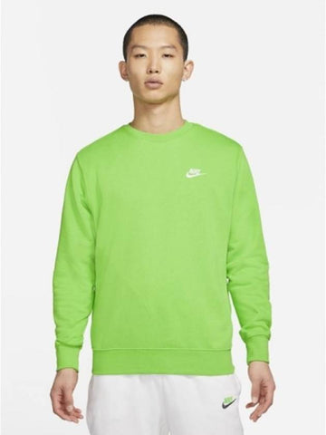 01BV2667304Club French Terry Crew TShirtGreen - NIKE - BALAAN 1