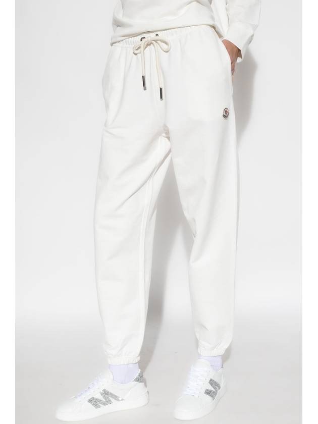 Logo Patch Track Pants White - MONCLER - BALAAN 4