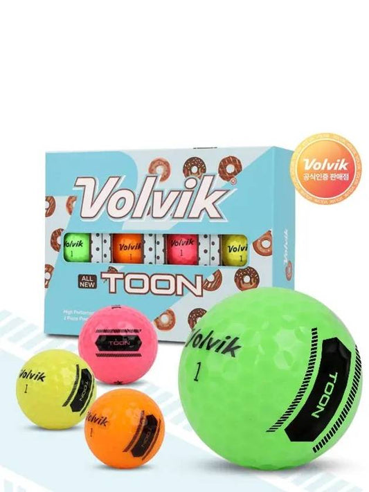 All New Toon Wide 2 Piece Golf Ball Rainbow - VOLVIK - BALAAN 2