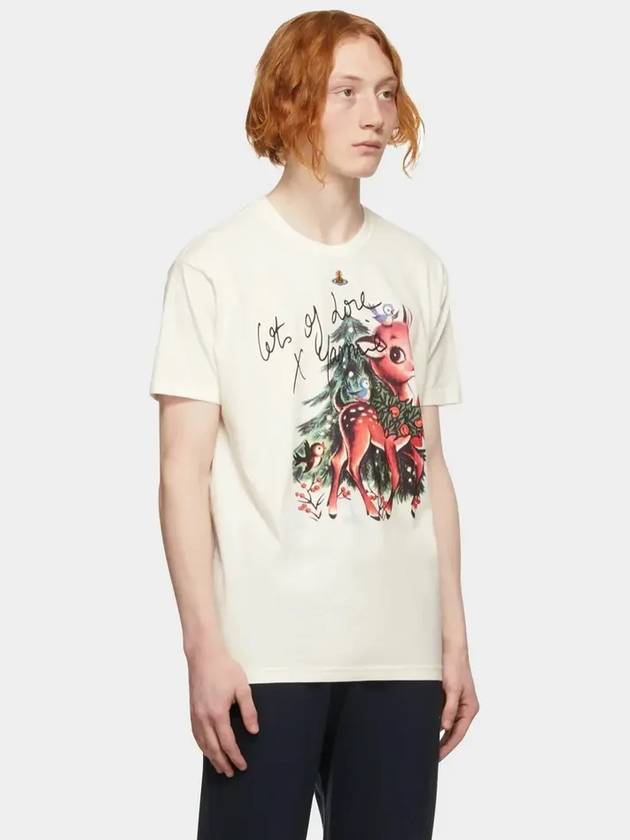 Short Sleeve Unisex Bambi Classic TShirt White 3G010001 - VIVIENNE WESTWOOD - BALAAN 3