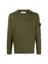 Wappen Patch Crew Neck Knit Top Khaki - STONE ISLAND - BALAAN 1