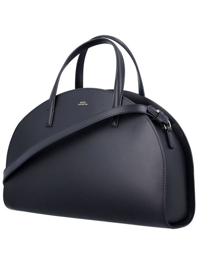 Demi Lune Logo Stamp Tote Bag Black - A.P.C. - BALAAN 4