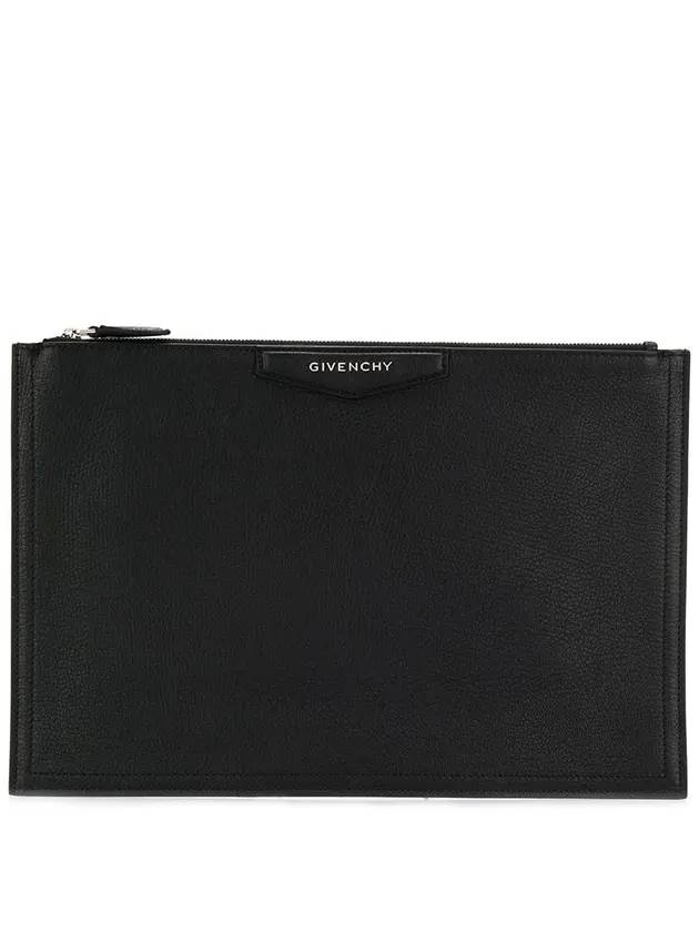 Antigona Large Leather Clutch Bag Black - GIVENCHY - BALAAN 1