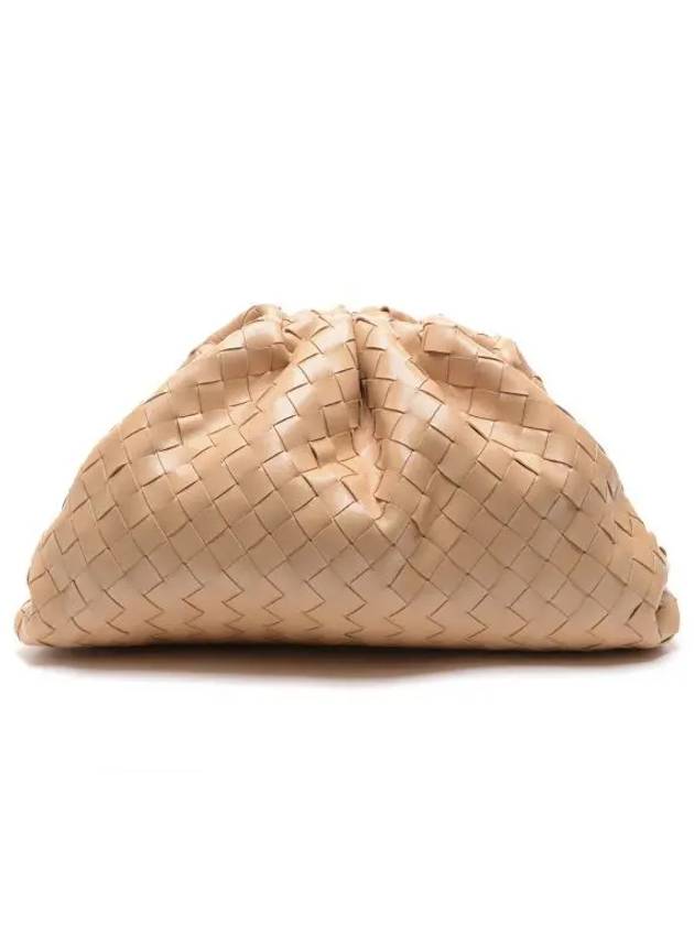 Intrecciato Nappa Leather Dumpling Clutch Bag Almond - BOTTEGA VENETA - BALAAN 2