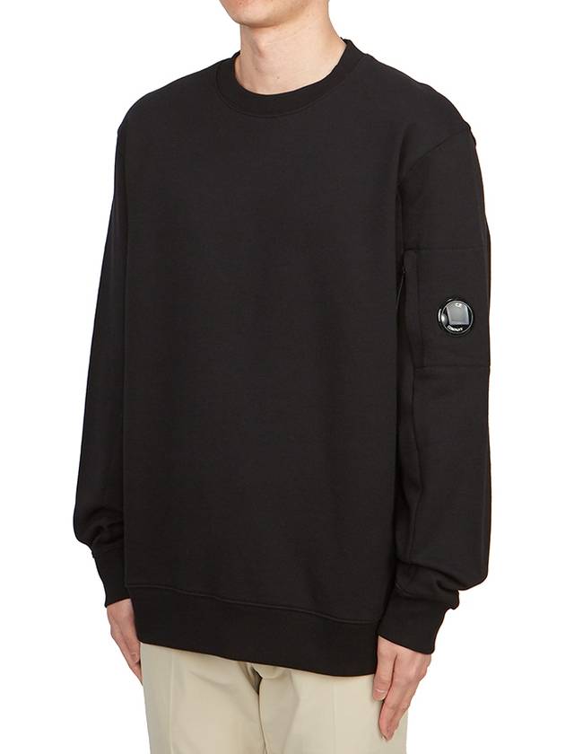 Diagonal Raised Fleece Sweatshirt Black - CP COMPANY - BALAAN 3