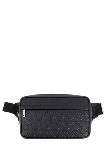 Gancini Leather Belt Bag Black - SALVATORE FERRAGAMO - BALAAN 1