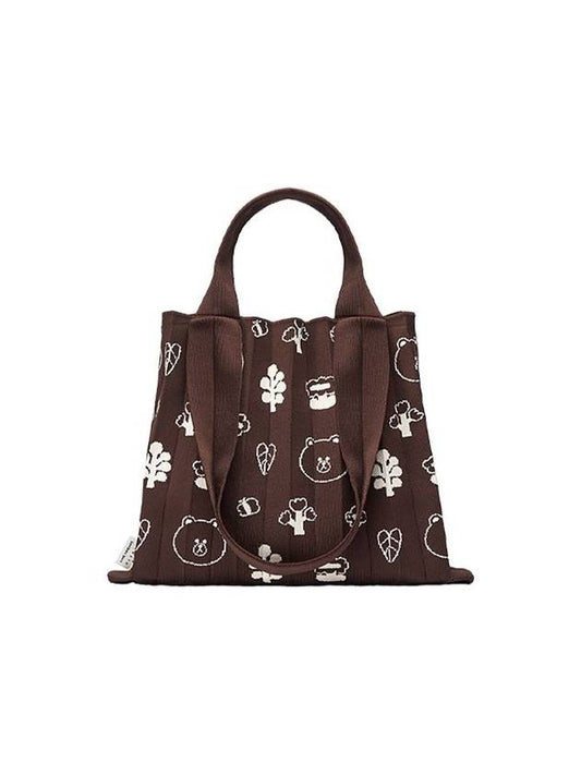 Line Friends Edition Two Way Shopper Bag Chocolate - PLEATSMAMA - BALAAN 2