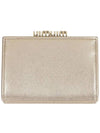 Logo Matelasse Leather Half Wallet Gold - MIU MIU - BALAAN 3