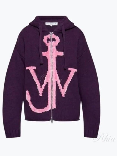 Anchor logo hooded zip up KW1238YN0170489 - JW ANDERSON - BALAAN 2