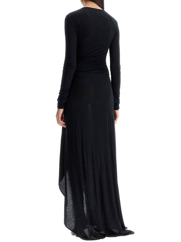 long draped jersey dress with pleats - THE ATTICO - BALAAN 3