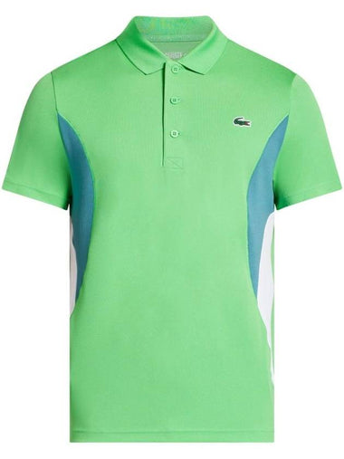 Ultra Dry Logo Applique Polo Shirt Green - LACOSTE - BALAAN 1