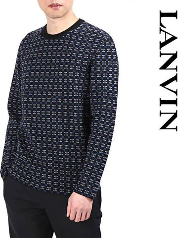 Geometric crew neck knit PO0029P16 2510 - LANVIN - BALAAN 1