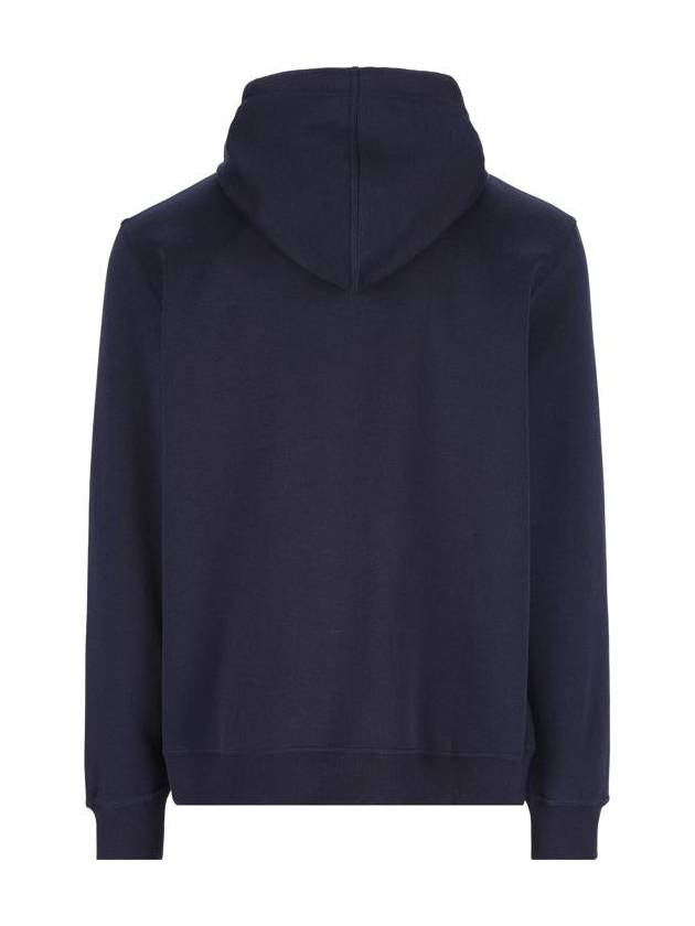 Drawstring hood zip up navy - BRUNELLO CUCINELLI - BALAAN 3