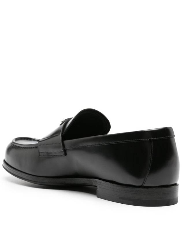 Brushed Leather Loafers Black - PRADA - BALAAN 5