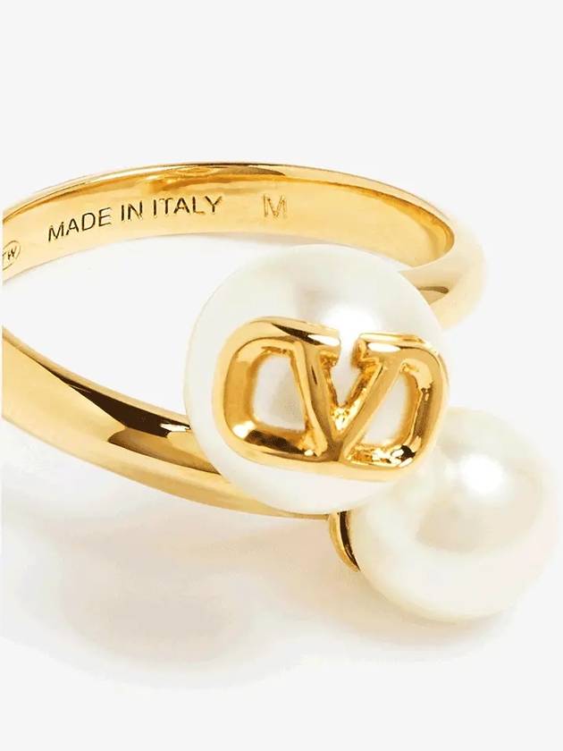 Women s V logo signature pearl ring 5W0J0W79 UXM 0O3 - VALENTINO - BALAAN 2