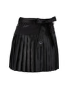 golf wear satin belt leather skirt Satin belt Leather skirt Black - J JANE - BALAAN 3