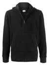 Brushed Fleece Goggles Hooded Jacket Black - CP COMPANY - BALAAN 2