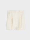 Triple Pleats Men's Shorts Striped Wool Ivory Black - CELINE - BALAAN 2