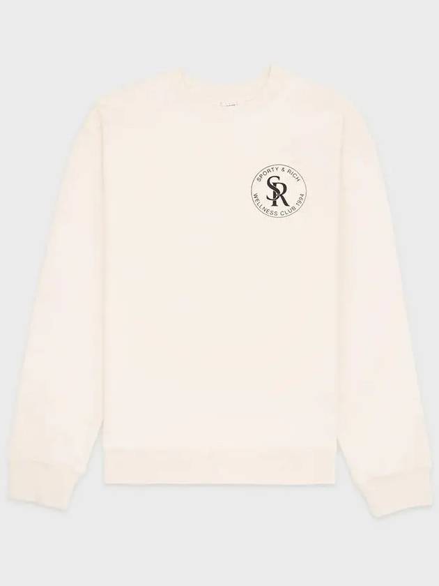 Logo Crew Neck Cotton Sweatshirt Beige - SPORTY & RICH - BALAAN 3