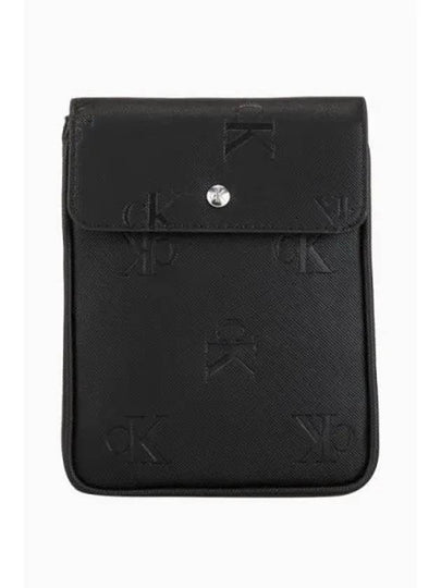 Jeans Monogram Soft Leather Phone Cross Bag Black - CALVIN KLEIN - BALAAN 2