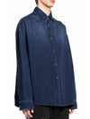 Anagram Denim Long Sleeve Shirt Blue - LOEWE - BALAAN 3