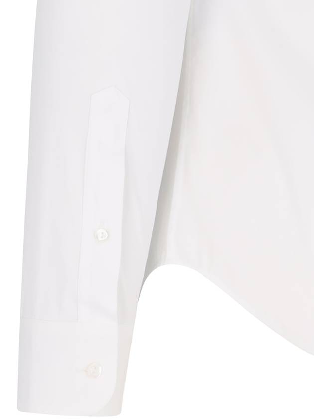 Stretch Cotton Poplin Long Sleeve Shirt White - GUCCI - BALAAN 6