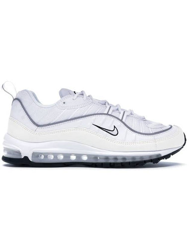 Air Max 98 Low Top Sneakers White Silver - NIKE - BALAAN 1