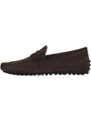 Men's Suede Gommino Driving Shoes Brown - TOD'S - 4