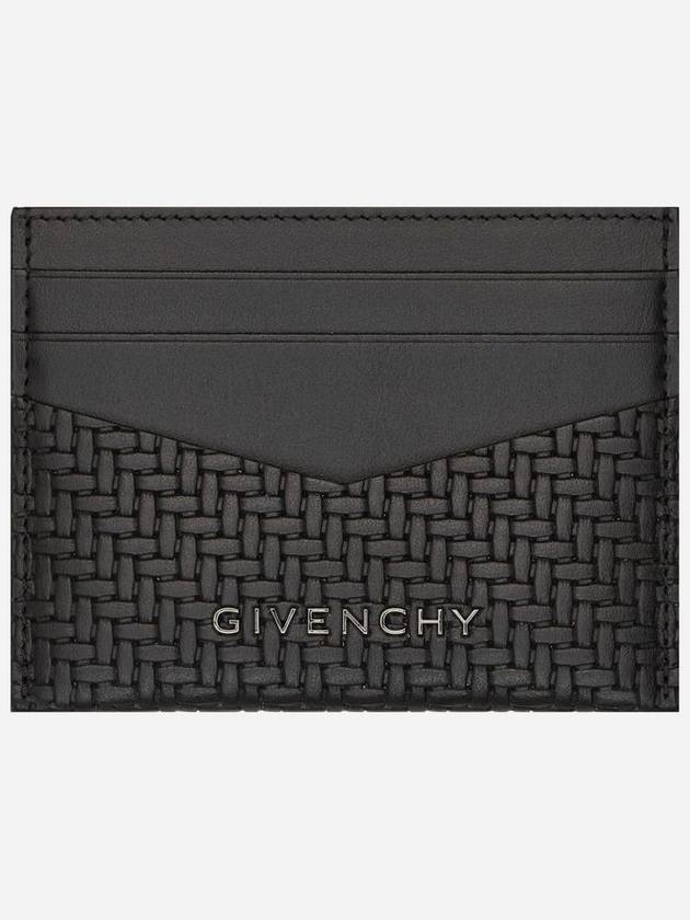 Woven Leather Card Holder - GIVENCHY - BALAAN 2