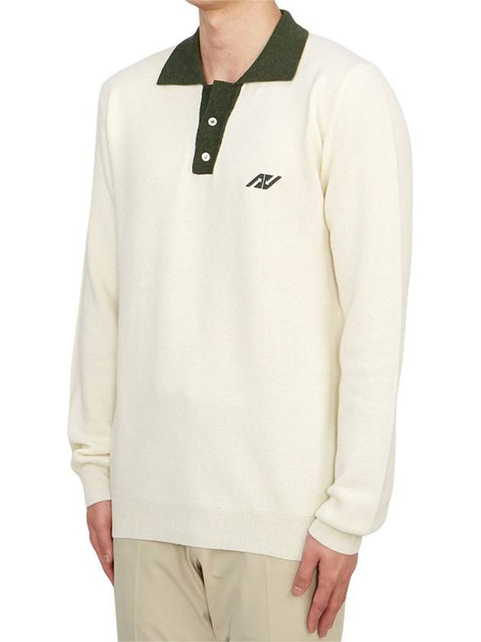 Men's collar knit POSM 432W WHITE - AUTRY - BALAAN 2