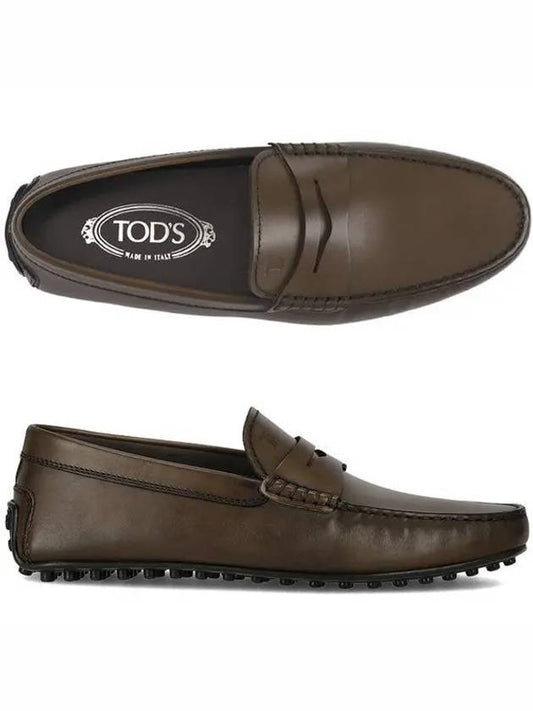 Men's City Gommino Driving Shoes Brown - TOD'S - BALAAN 2