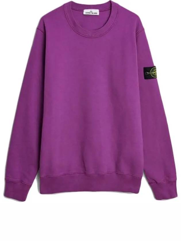 Stone Island Compass Waffen Logo Garment Dyed Sweatshirt Sweatshirt Magenta - STONE ISLAND - BALAAN 1