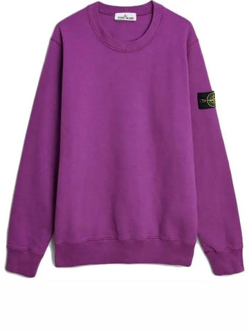 Stone Island Compass Waffen Logo Garment Dyed Sweatshirt Sweatshirt Magenta - STONE ISLAND - BALAAN 1