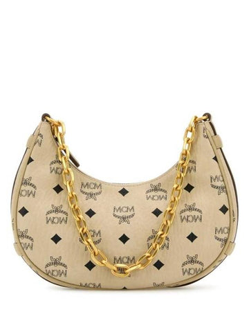 Aren Crescent Shoulder Bag Ivory - MCM - BALAAN 1