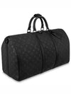 Keepall Bandouliere 50 Monogram Taurillon Leather Duffel Bag Black - LOUIS VUITTON - BALAAN 5