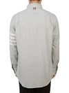 Men's Diagonal Solid Flannel Long Sleeve Shirt Grey - THOM BROWNE - BALAAN 7