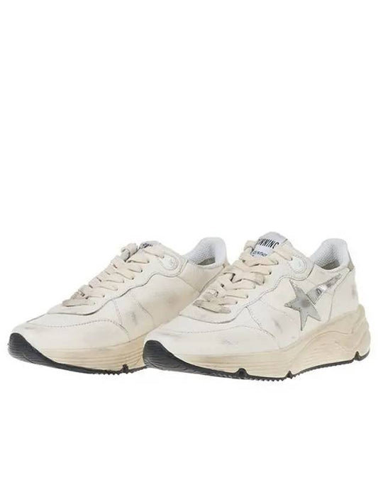 Running Sole In Nappa With Silver Star And Gold Leather Heel Tab Sneakers White - GOLDEN GOOSE - BALAAN 2